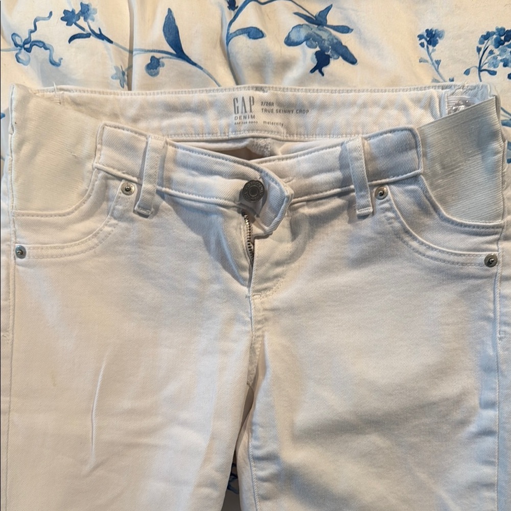 GAP Women's White Maternity Jeans